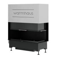 Топка WARMHAUS с правым угловым стеклом KANT R 100/57h (3D футеровка)