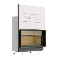 Топка WARMHAUS с прямым стеклом FLAT 100/57h (футеровка шамот)