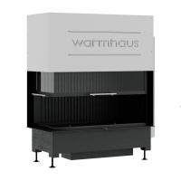Топка WARMHAUS с левым угловым стеклом KANT L 100/57h (3D футеровка)