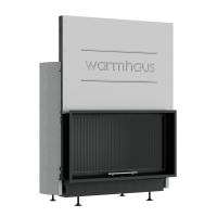 Топка WARMHAUS с прямым стеклом FLAT 100/57h (3D футеровка)