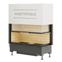 Топка WARMHAUS с правым угловым стеклом KANT R 100/57h (футеровка шамот)