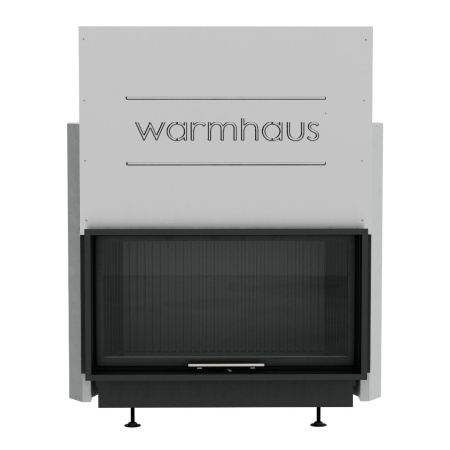 Топка WARMHAUS с прямым стеклом FLAT 100/57h (3D футеровка)