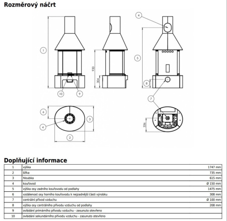 Печь камин ABX Vermont