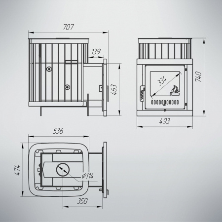 Печь для бани ВАРВАРА Каменка Мини