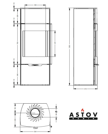 Печь камин F 451 L