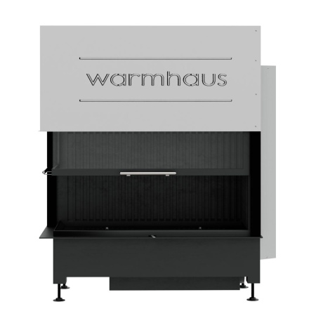 Топка WARMHAUS с левым угловым стеклом KANT L 100/57h (3D футеровка)