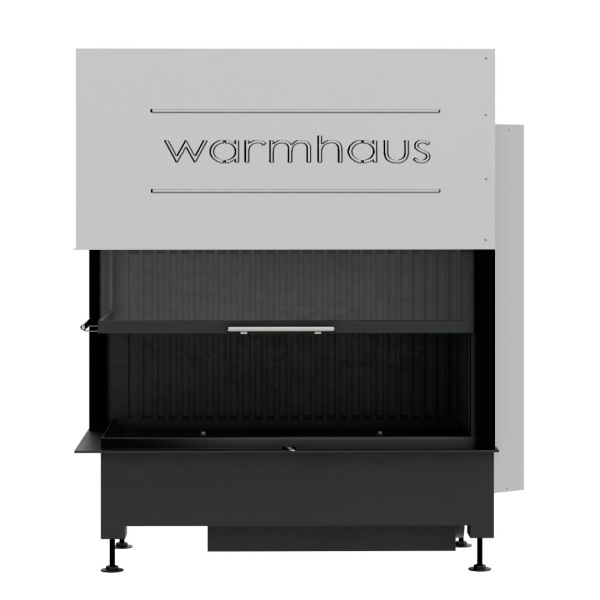 Топка WARMHAUS с левым угловым стеклом KANT L 100/57h (3D футеровка)