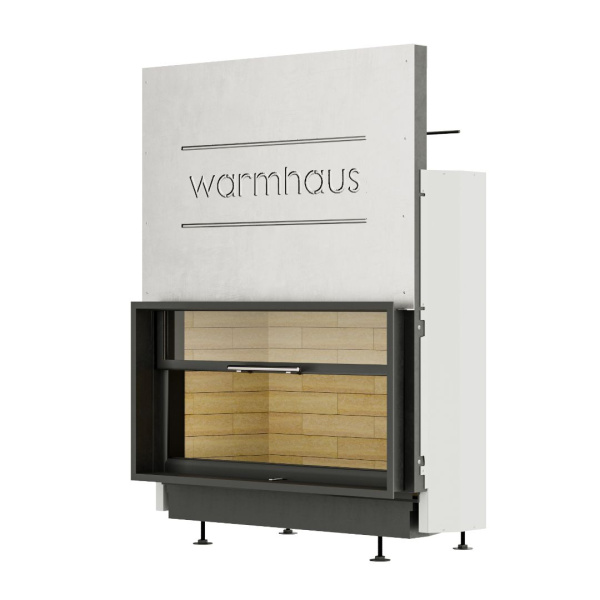 Топка WARMHAUS с прямым стеклом FLAT 100/57h (футеровка шамот)
