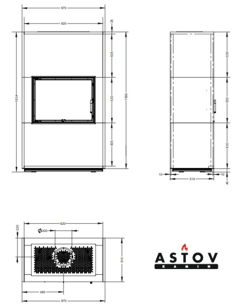 Печь камин APLIT М 700