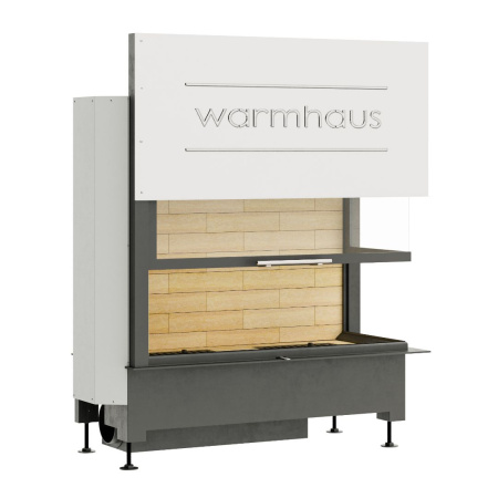 Топка WARMHAUS с правым угловым стеклом KANT R 100/57h (футеровка шамот)