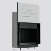 Топка WARMHAUS с прямым стеклом FLAT 87/70h (3D футеровка)