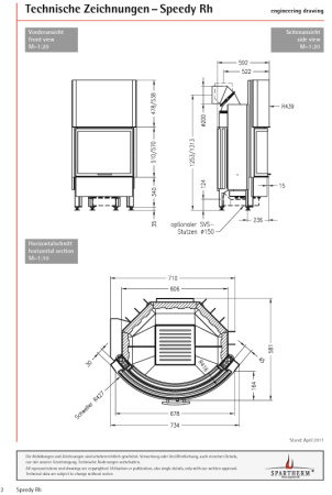 Топка камина SPARTHERM Speedy Rh