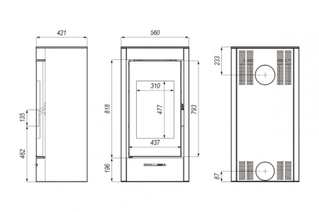 Печь камин Defro Home Orti (Black)