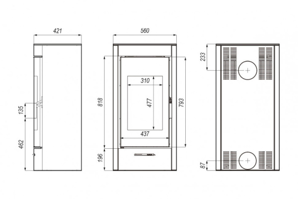 Печь камин Defro Home Orti (Black)