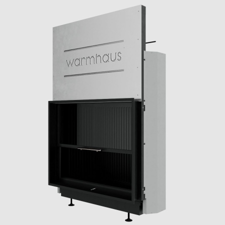 Топка WARMHAUS с прямым стеклом FLAT 87/70h (3D футеровка)