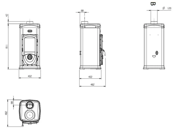 Печь La Nordica Super Max Verde