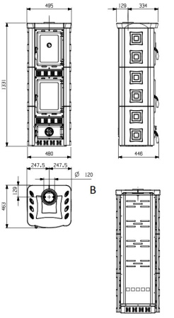Печь камин La NORDICA Gaia Forno