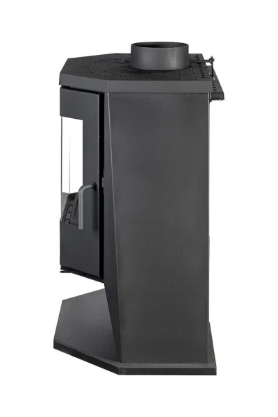 Печь-камин БАВАРИЯ ПАНОРАМА ПРИЗМА с плитой