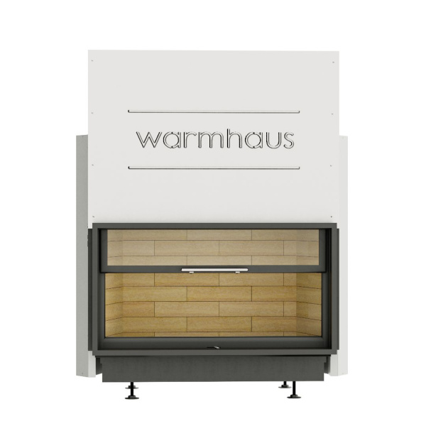 Топка WARMHAUS с прямым стеклом FLAT 100/57h (футеровка шамот)
