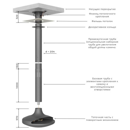 Подвесной биокамин CLOUD