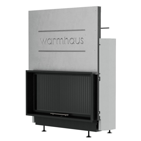 Топка WARMHAUS с прямым стеклом FLAT 100/57h (3D футеровка)