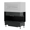 Топка WARMHAUS с правым угловым стеклом KANT R 100/57h (3D футеровка)